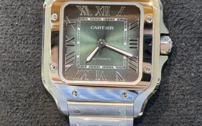 Cartier Santos Medio Verde WSSA0061 Nuovo Aprile 2026 Pellicole 35mm – 6950€ ( Listino 8250€ )