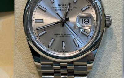 Rolex Datejust 126200 Silver Jubilee Anno 2019 Come Nuovo Revisione Giugno 2026 36mm – 7500€