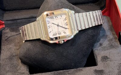 Cartier Medio Bianco Acciaio Santos Wssa0029 Nuovo 2026 – 7500€